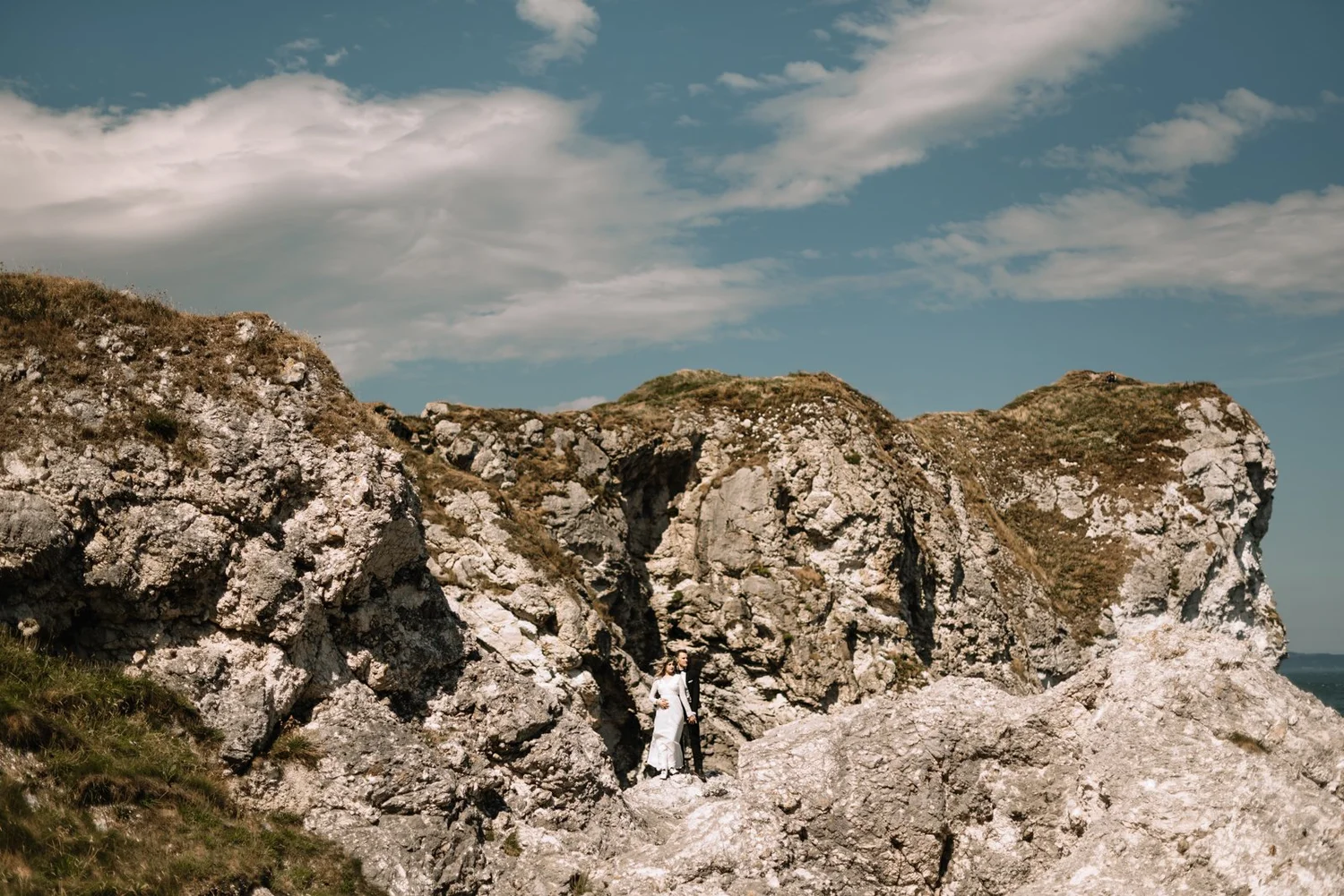 Paige & Spencer, elopement in Kinbane Castle & Dark Edges, Northern Ireland
