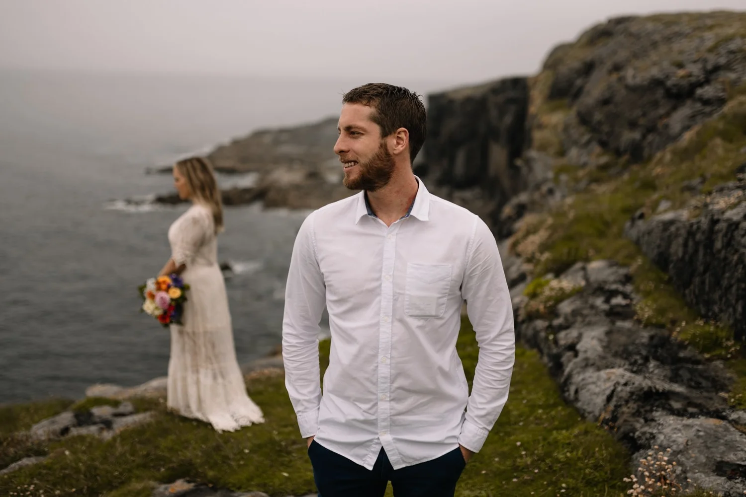 Grainne & Podge, elopement in Burren Cliffs, Ireland
