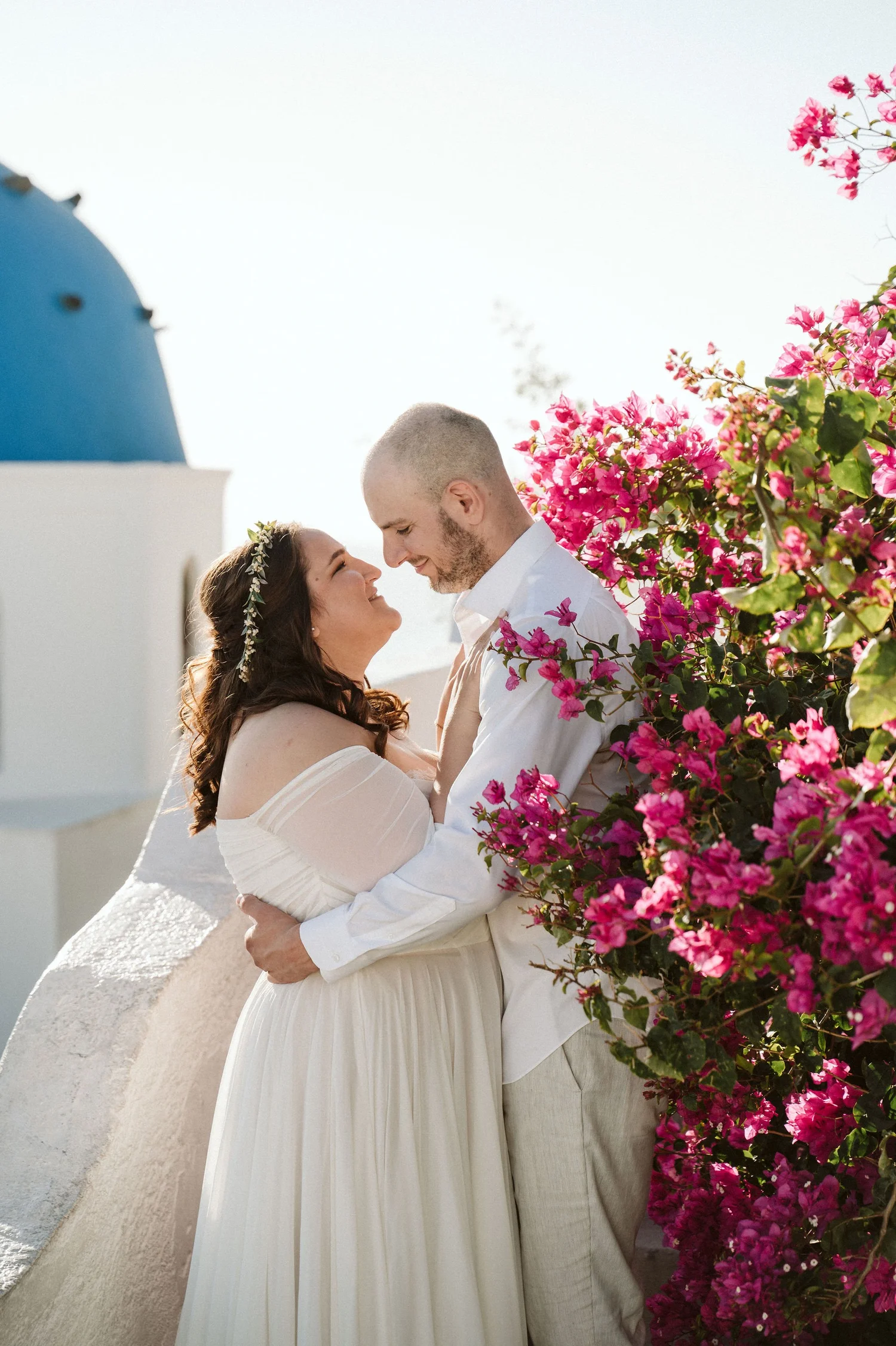 Nicolette & Steve, elopement in Santorini